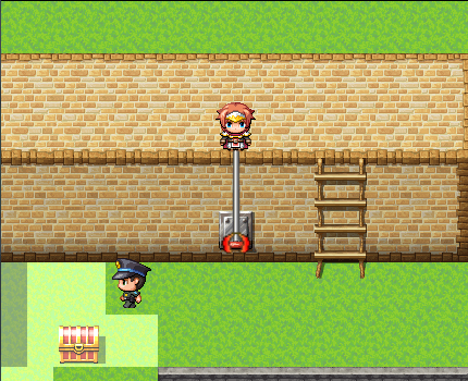 RPGツクールMV　プラグインカスタマイズ　壁の上のレバーをフックロープで起動できるようにする2