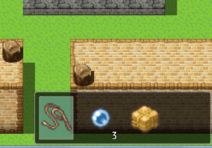 RPGツクールMV　プラグインカスタマイズ　アイテムスロットの個数表示変更