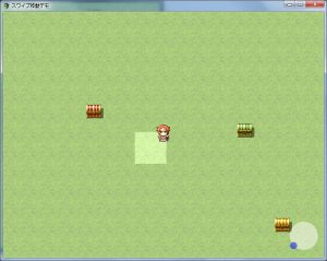 RPGツクールMV　スワイプ移動デモ